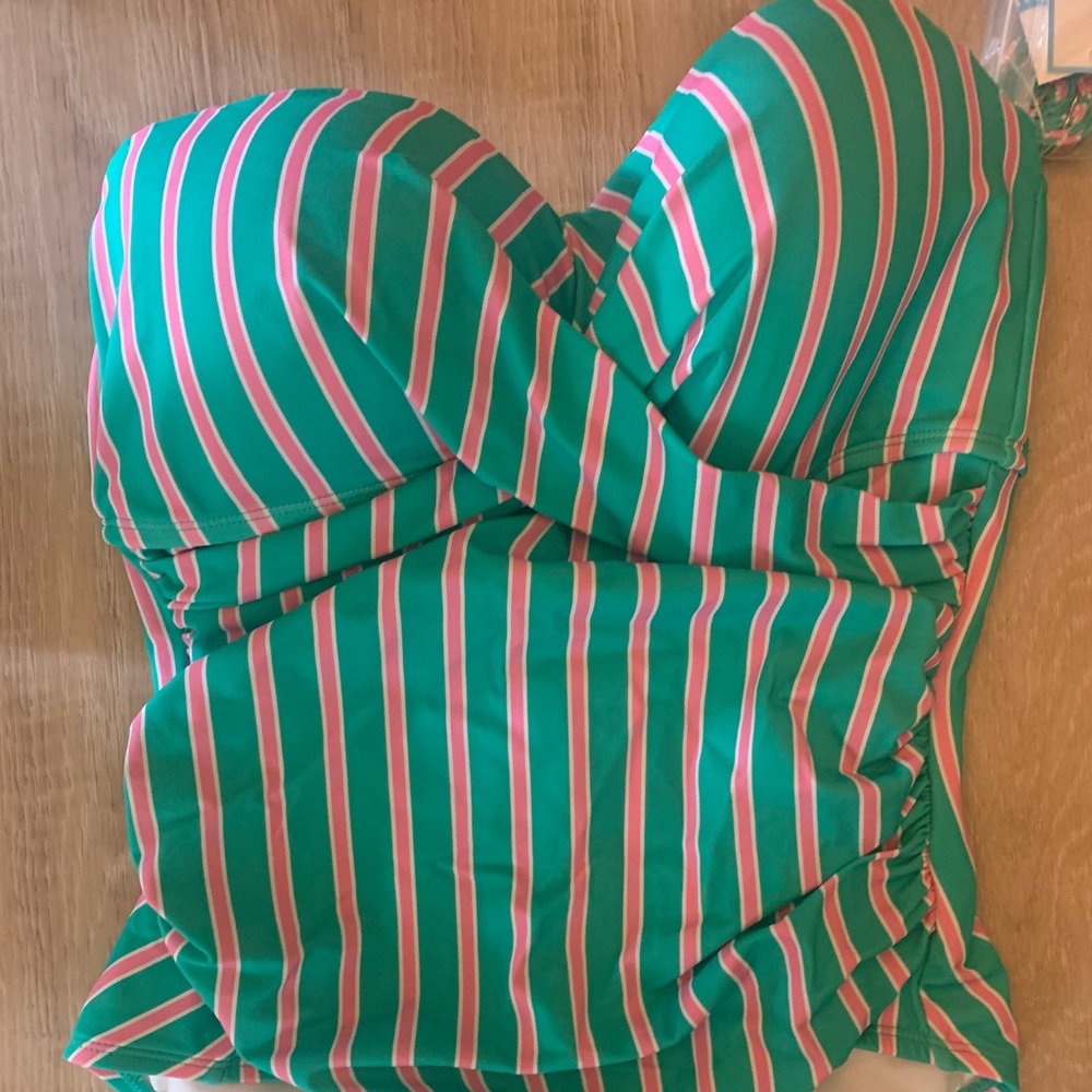 Draper james womens bandeau swimsuit xl